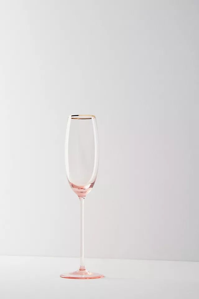 Gilded Rim Flute | Anthropologie (US)