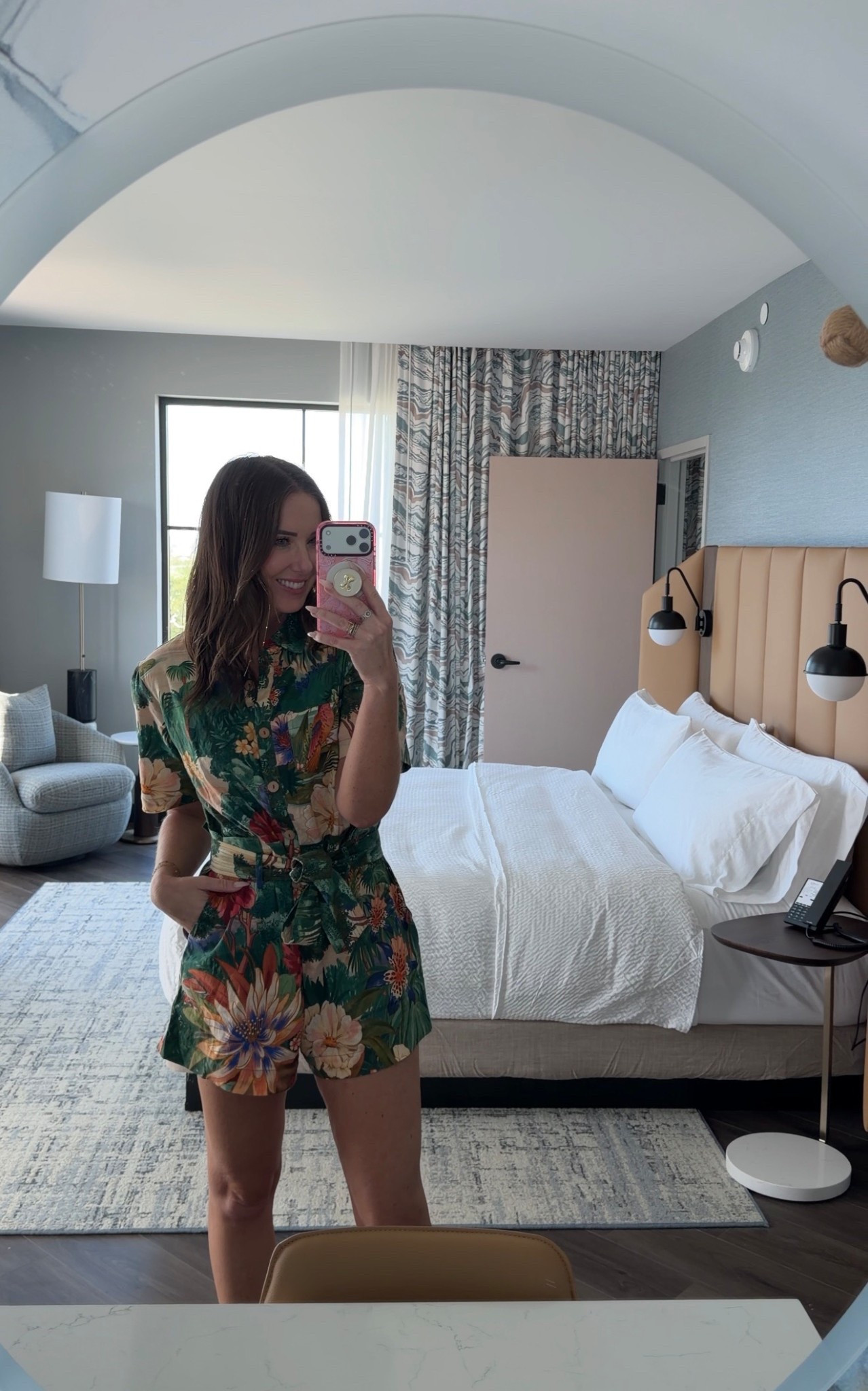 Loveee this cutie floral romper ✨Wearing a medium! 

#LTKootd #LTKTravel