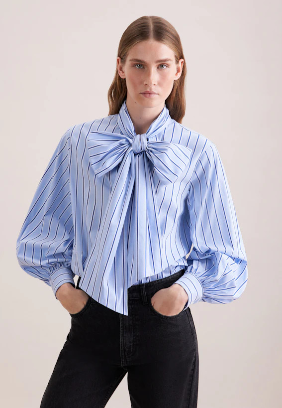 Schalkragenbluse mit Volumenärmel | Seidensticker (DE)