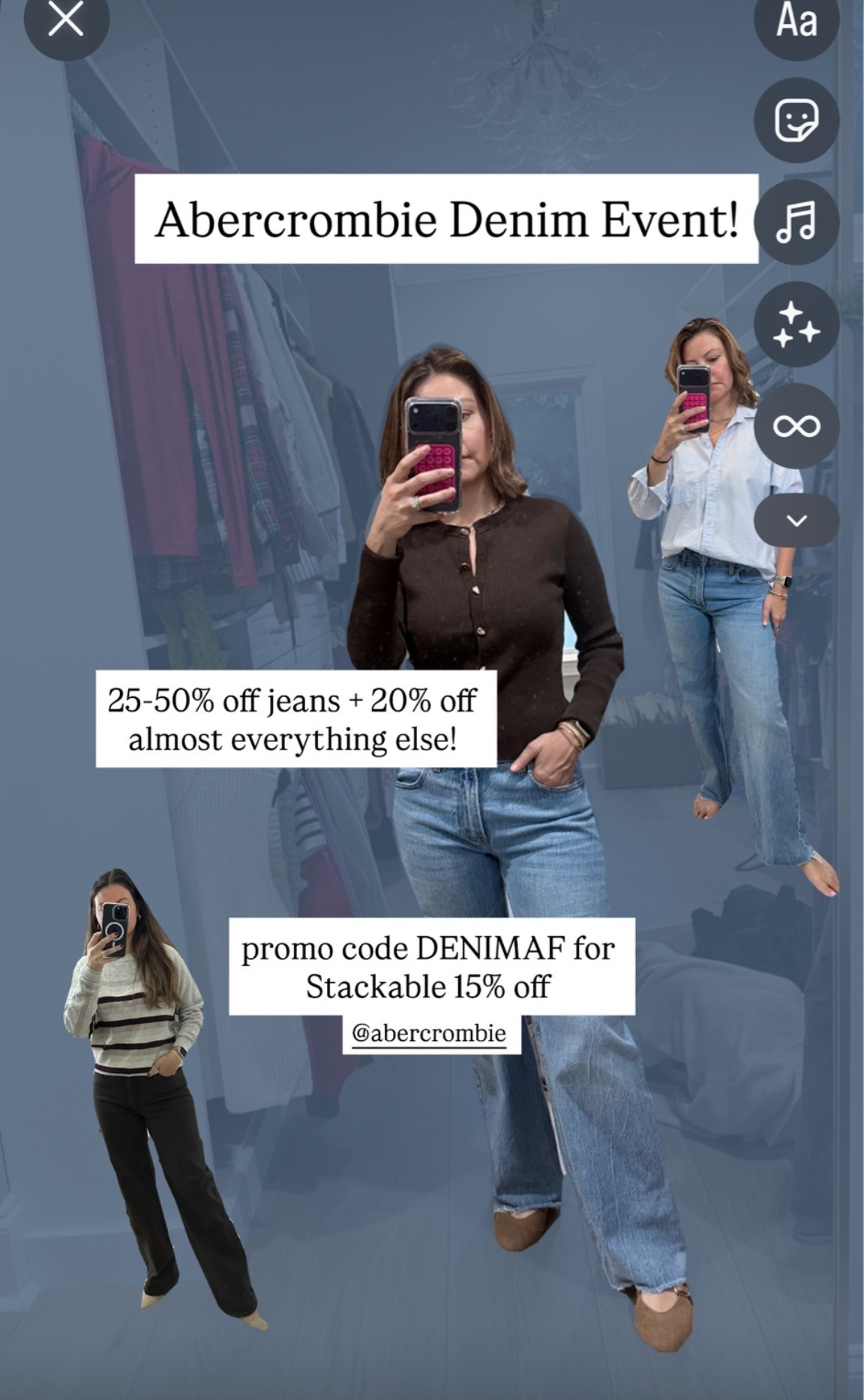 Abercrombie denim event! Until August 10th 25-50% off All Jeans

#LTKmomlife #LTKgrwm #LTKSaleAlert