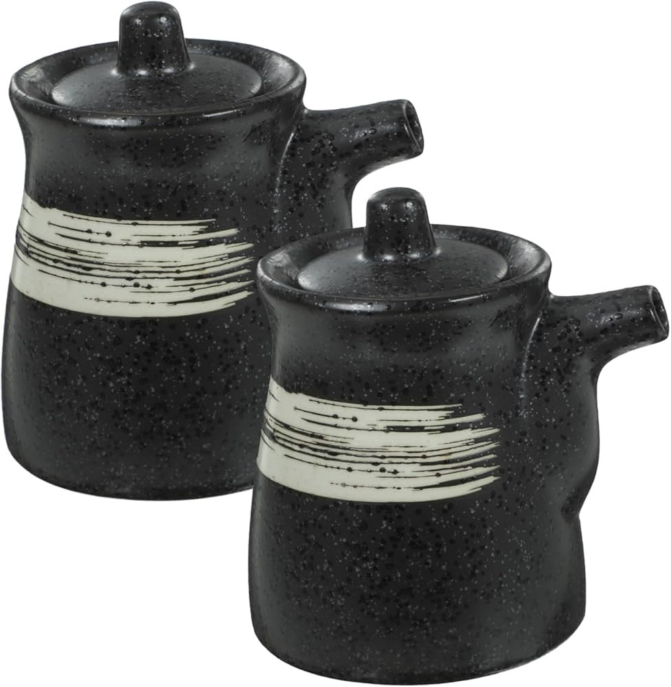Hemoton 2Pcs Ceramic Seasoning Bottle, Japanese Style Earthenware Ceramic Oil Dispenser, Olive Oi... | Amazon (US)