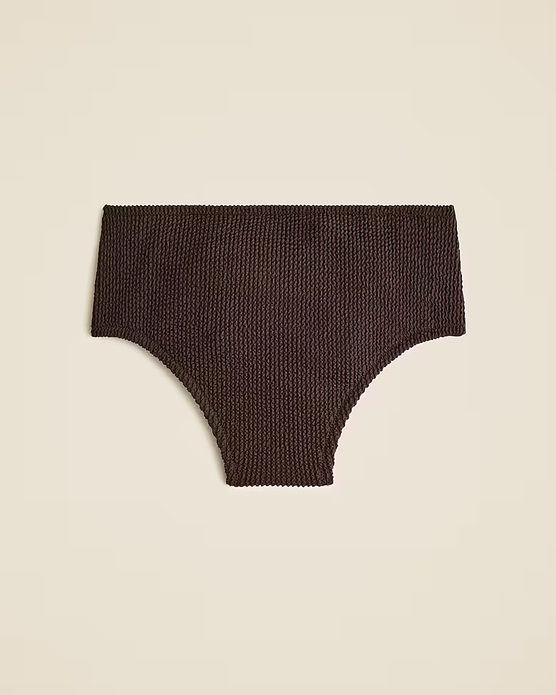 High-waisted bikini bottom in scrunchie | J. Crew US