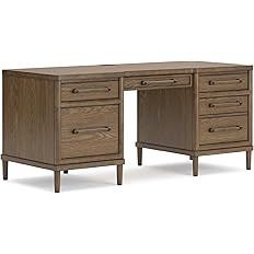 Signature Design by Ashley Roanhowe Contemporary 68" Home Office Desk with 6 Felt-Lined Drawers, ... | Amazon (US)