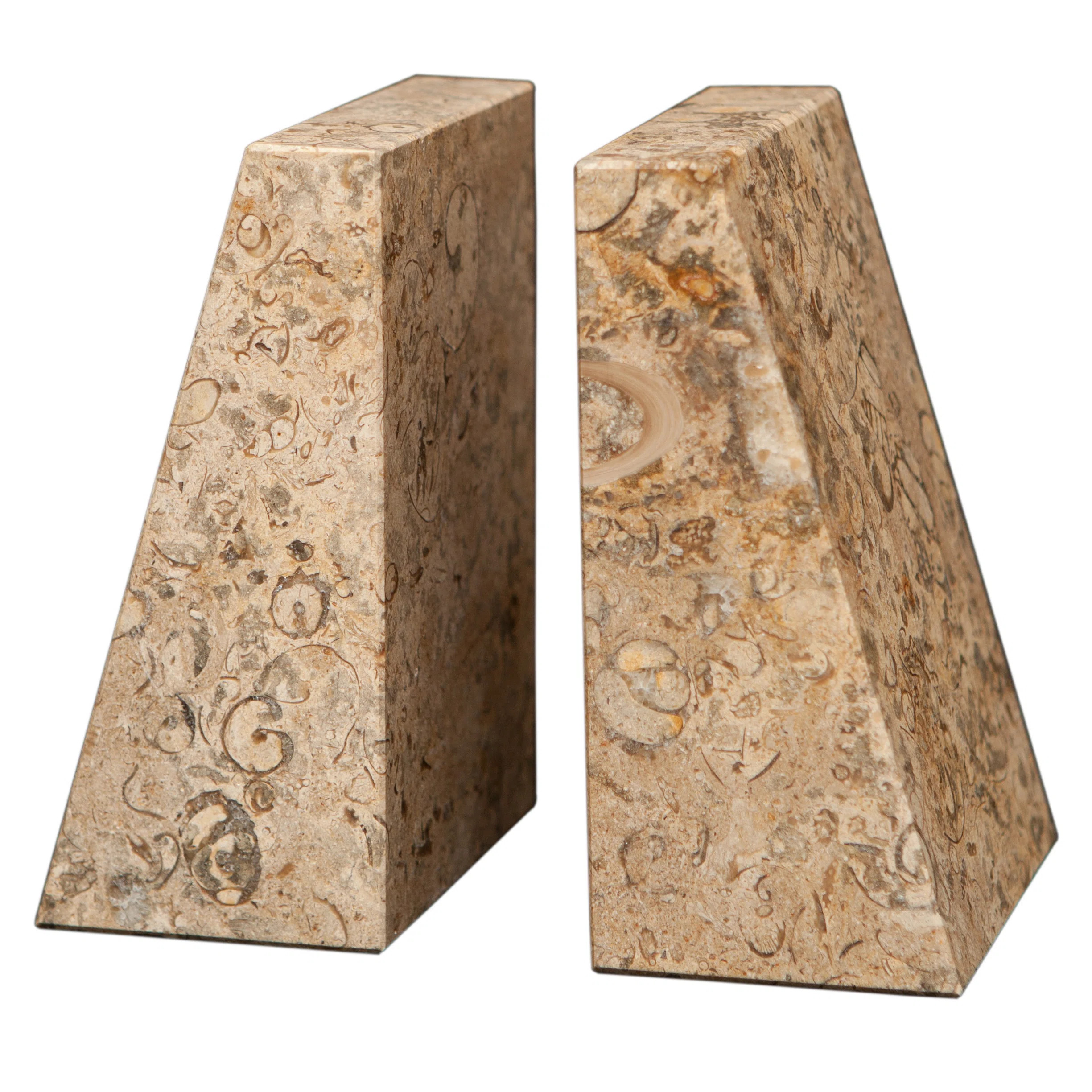 17 Stories Fossil Stone Zeus Non-skid Bookends "& Reviews" | Wayfair | Wayfair North America