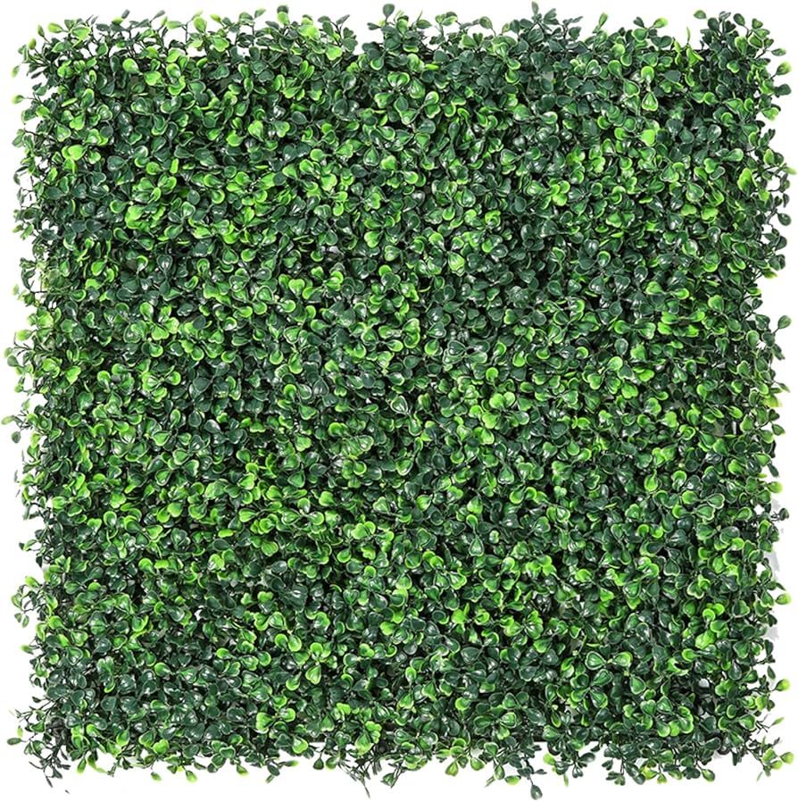 Sunnyglade 12 Pieces 20"x 20" Artificial Boxwood Panels Topiary Hedge Plant, Privacy Hedge Screen... | Amazon (US)