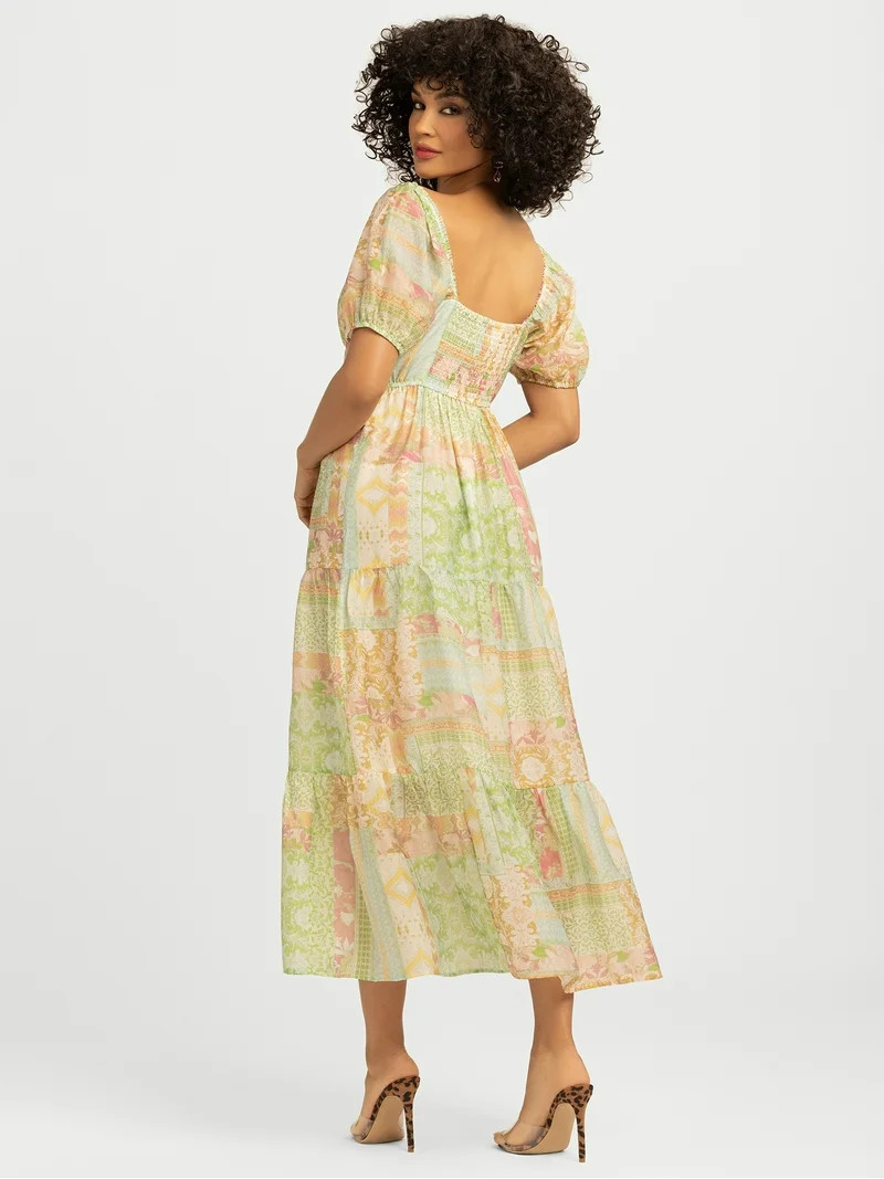 Jessica Simpson Women's Emmory Tiered Maxi Dress, Sizes XS-XL | Walmart (US)