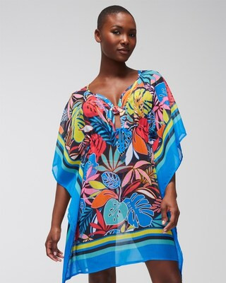 Bleu Rod Color Field Chiffon Caftan | SOMA