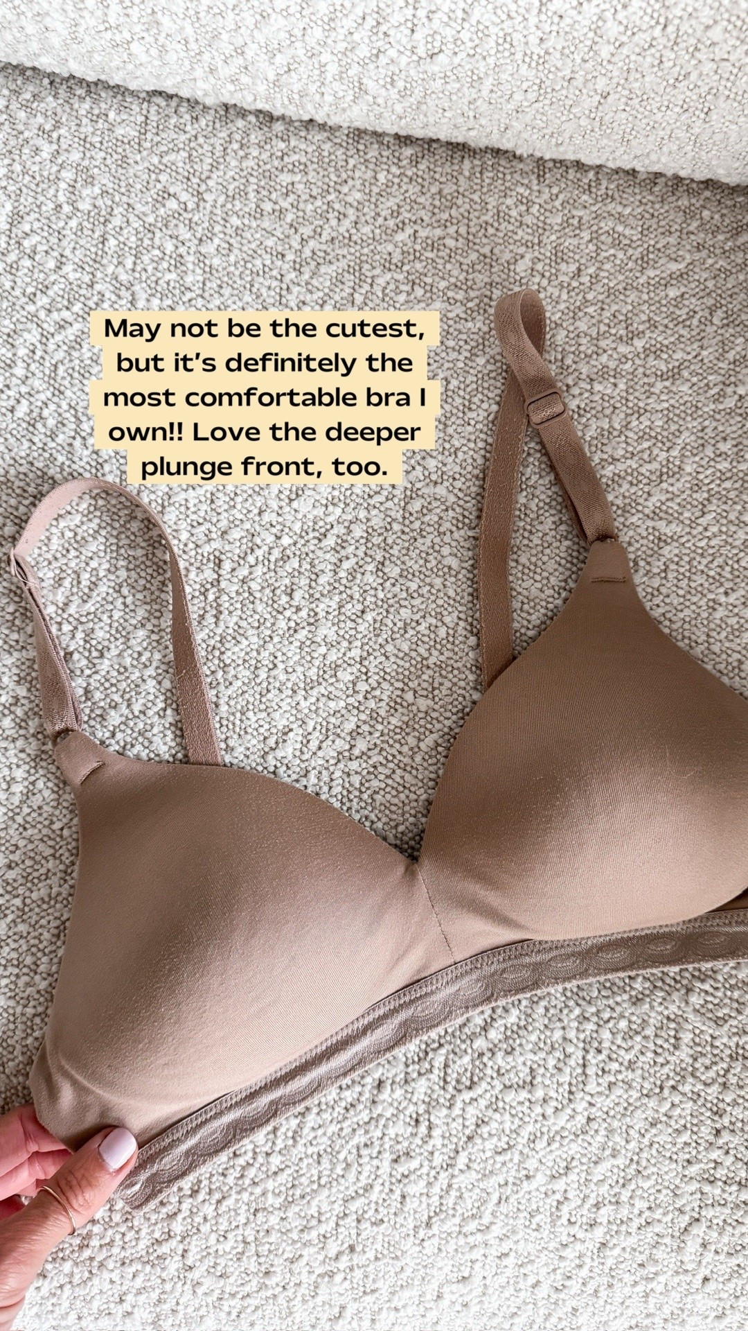This may not be the cutest, but it is truly the most comfortable one I own, and the deep v works with so many tops.

#LTKOver40 #LTKdayinmylife #LTKmorningroutine