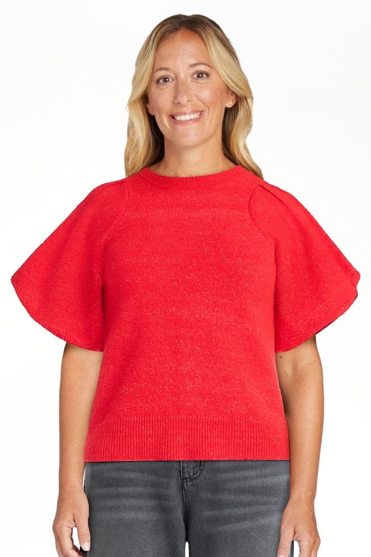 Scoop Women's and Women's Plus Sweater Top with Puff Sleeves, Lightweight, Sizes XS-4X | Walmart (US)