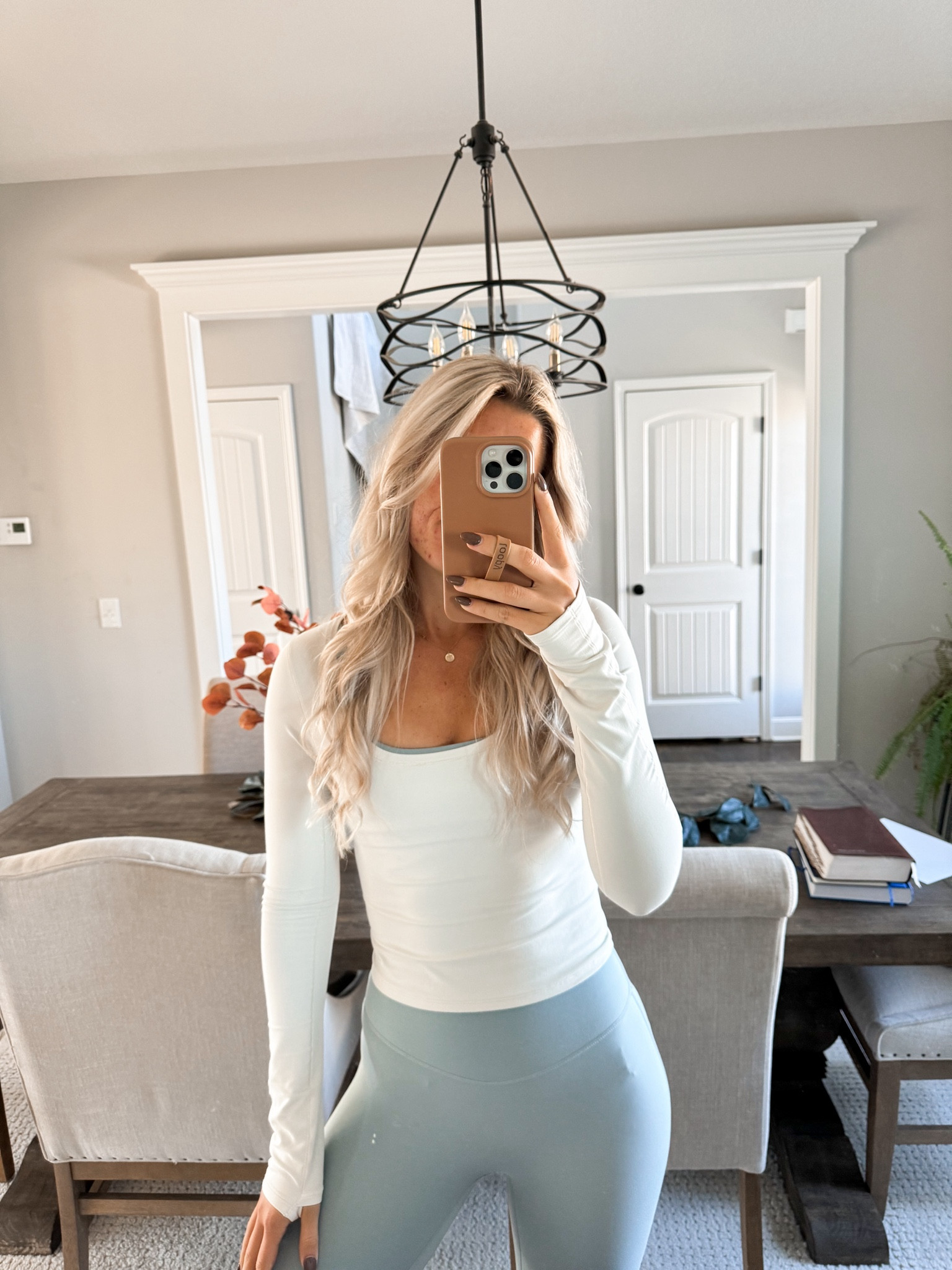 blue bra + leggings are ACTA (code KIRA10) top in size small! 

#LTKSeasonal #LTKFitness #LTKFindsUnder50