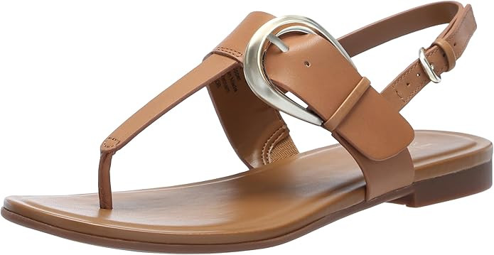 Naturalizer Womens Taylor T-Strap Slingback Flat Sandal | Amazon (US)