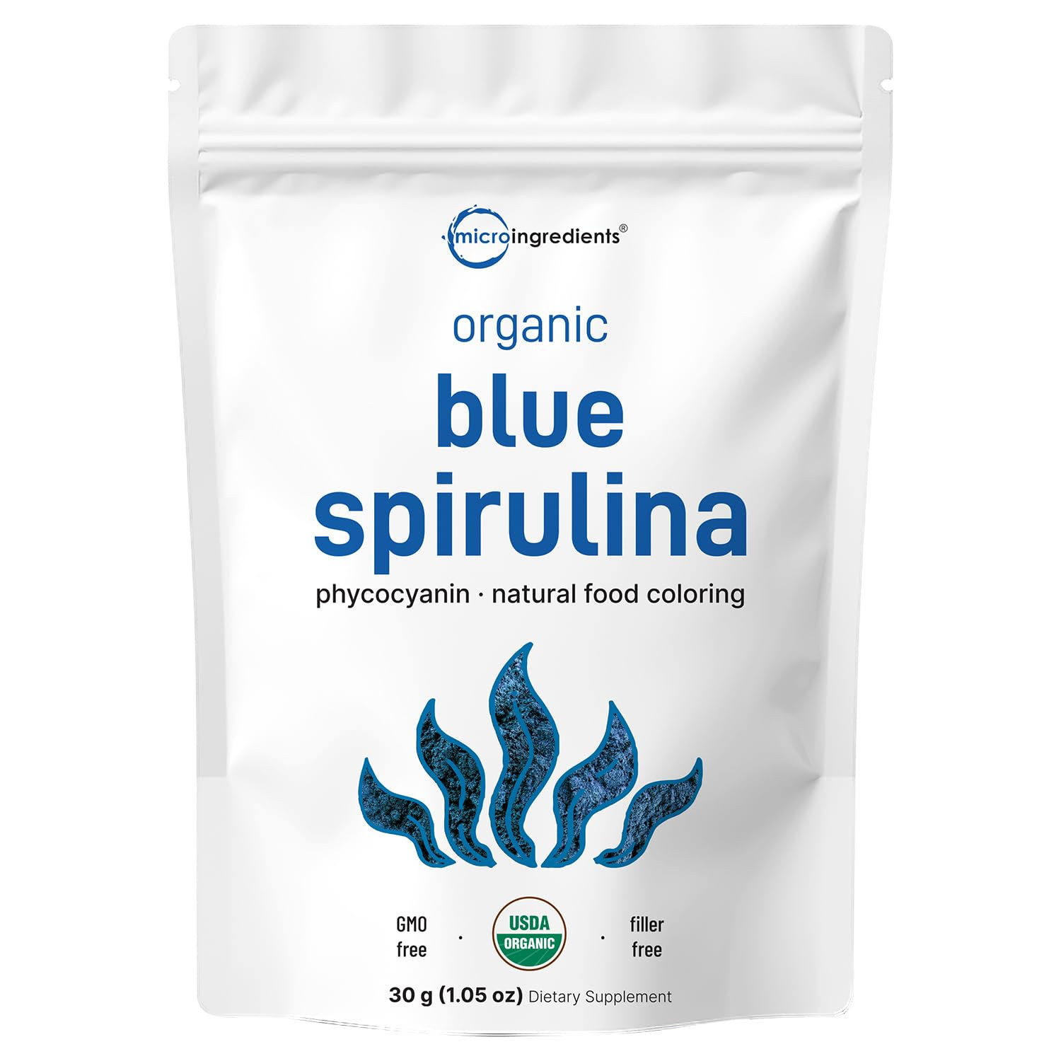 Organic Blue Spirulina Powder (Phycocyanin Extract), 30 Servings - No Fishy Smell, 100% Vegan Pro... | Amazon (US)