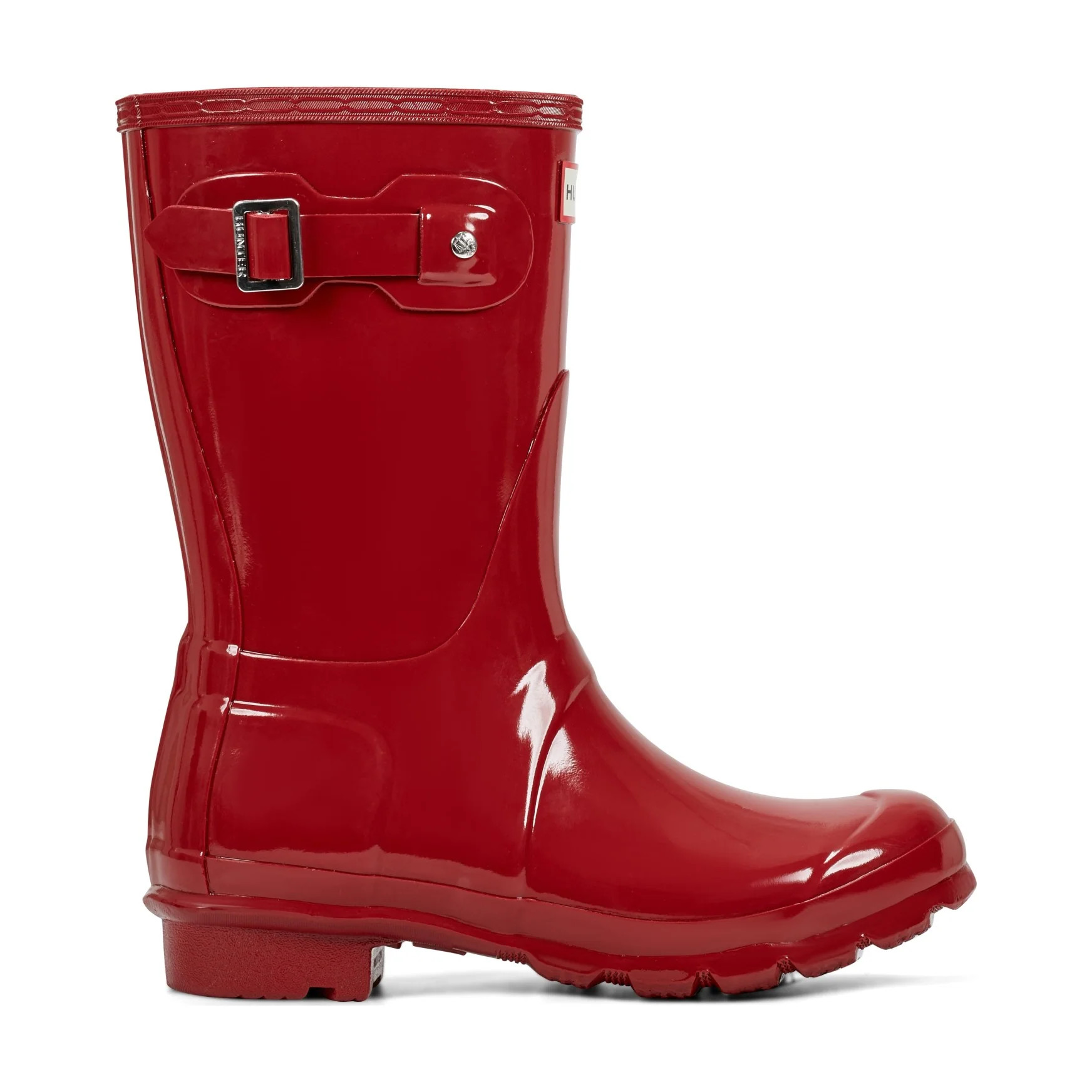 Women's Original Short Gloss Rain Boots - Military Red | Hunter Boots | Hunter Boots