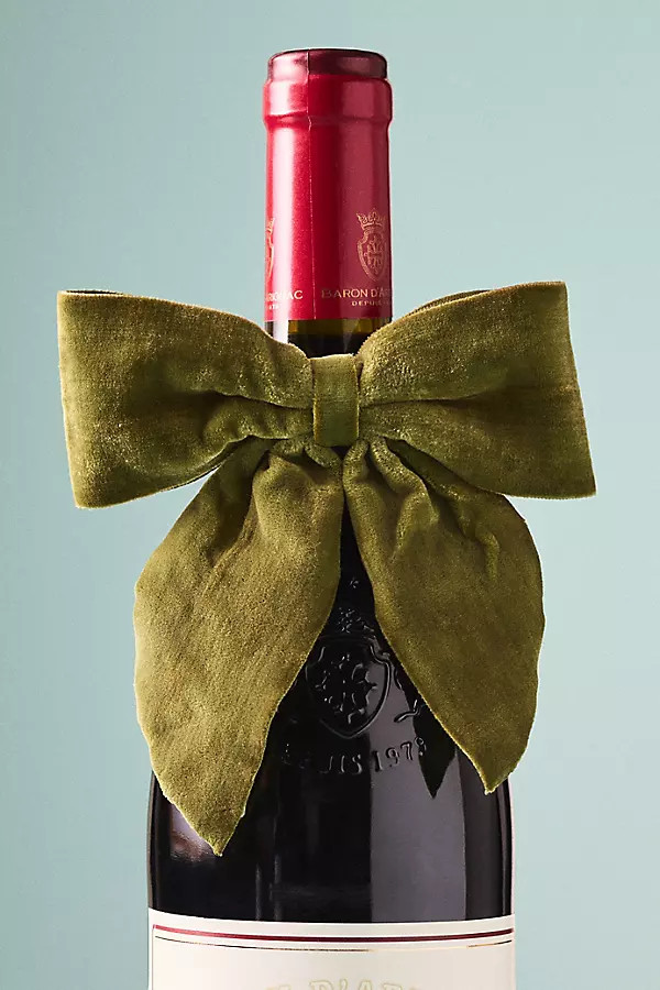 Velvet Wine Bottle Bow | Anthropologie (US)