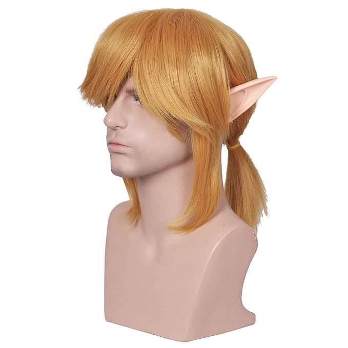 ColorGround Short Blonde Prestyled Cosplay Wig with elf ears Halloween | Amazon (US)