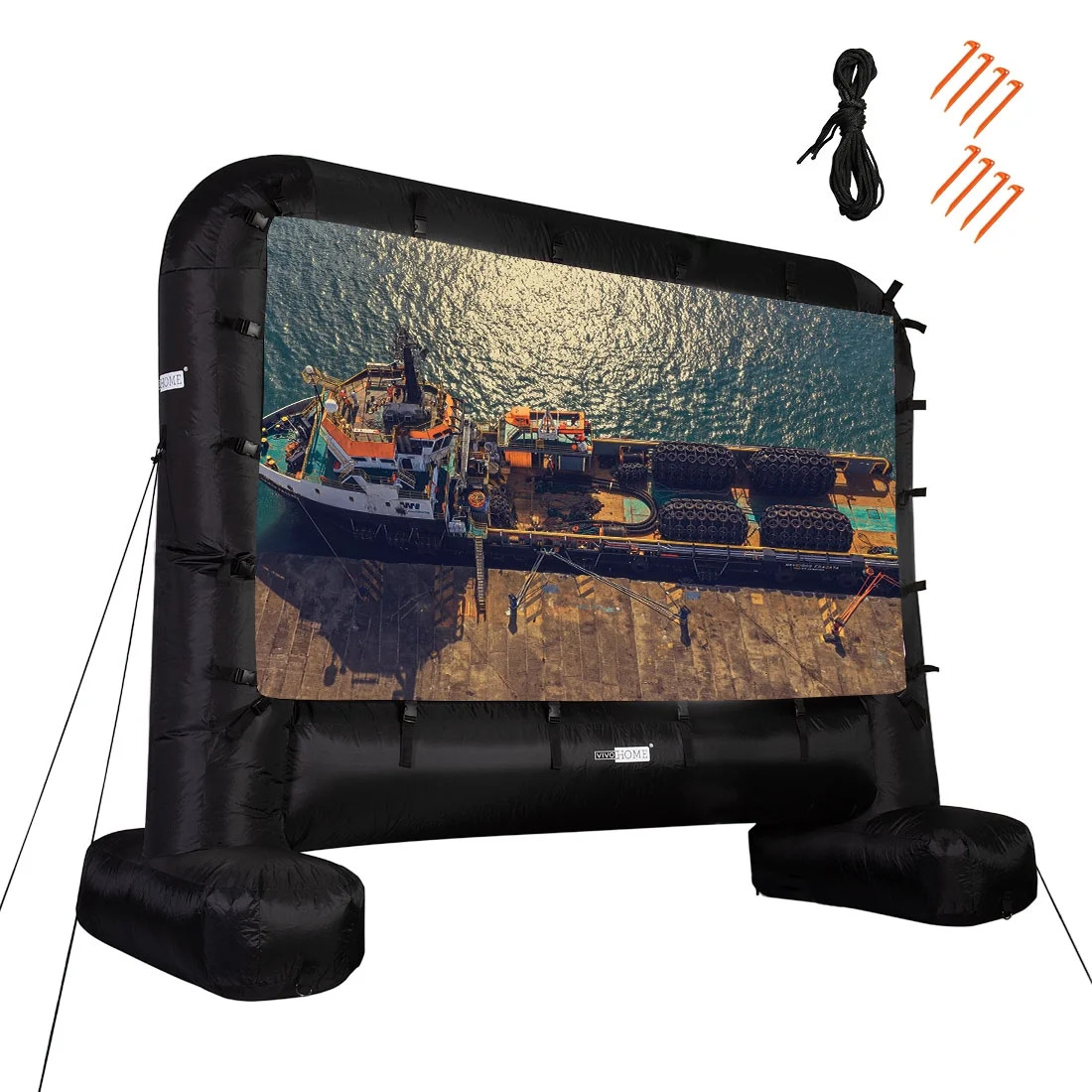 14ft Indoor and Outdoor Inflatable Blow up Mega Movie Projection Screen | Walmart (US)