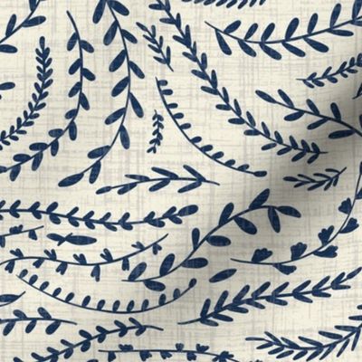 Notion - Fine floral - ivory | Spoonflower