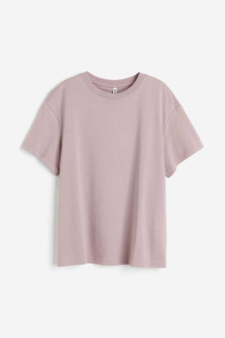 Oversized T-shirt - Dusty pink melange - Ladies | H&M US | H&M (US + CA)
