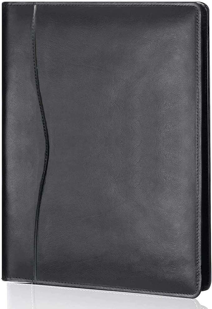 Leather Portfolio Folder Padfolio, Business Padfolio Organizer Document Planner Portfolio Binder ... | Amazon (US)