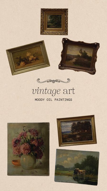 Beautiful vintage oil paintings! #antiqueart #uniqueart #artfinds 

#LTKhome