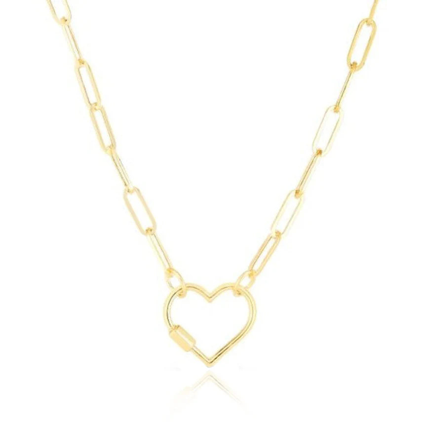 Carabiner Heart Charm Holder Necklace | Shop Simon