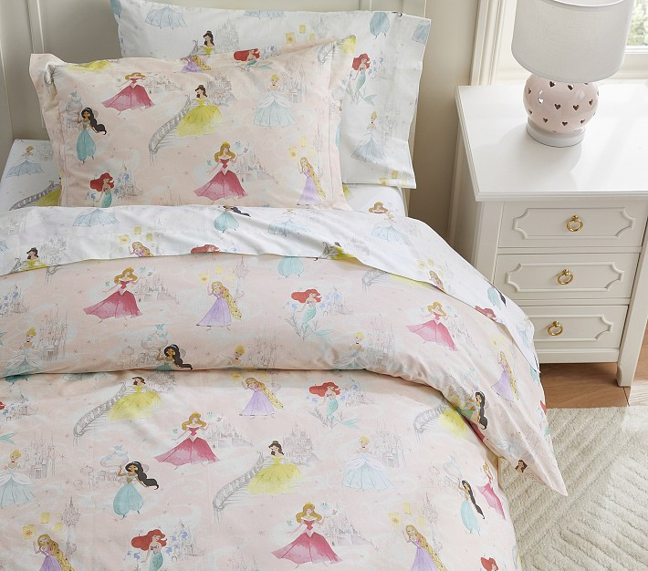 Disney Princess Castles Organic Duvet Cover & Shams | Pottery Barn Kids