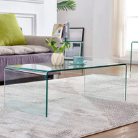 Click for more info about Ebern Designs Glass Coffee Table & Reviews | Wayfair