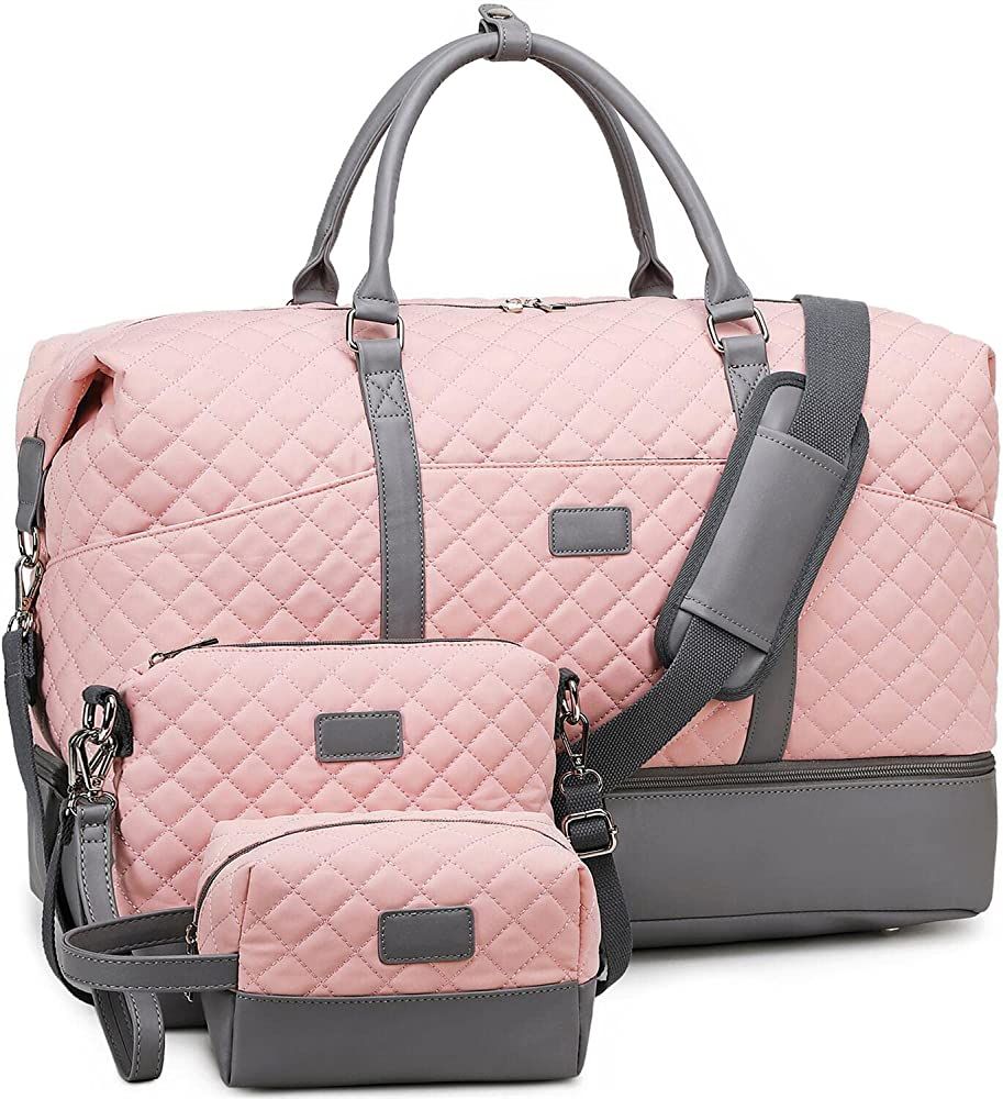 Weekender Bags for Women with Toiletry Bags Large Overnight Bags Travel Duffel Bag Carry On Shoulder | Amazon (US)