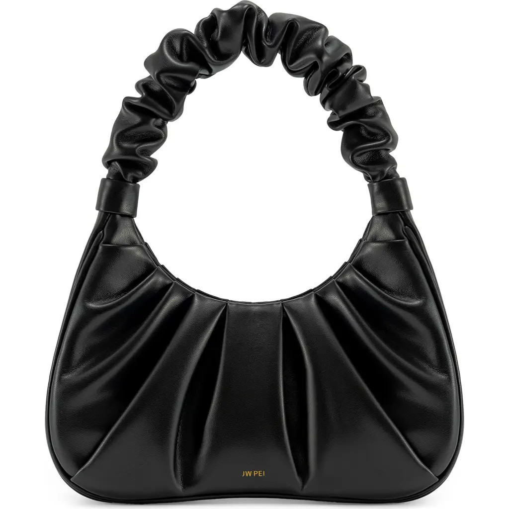 JW PEI Gabbi Ruched Faux Leather Hobo in Black at Nordstrom Rack | Nordstrom Rack
