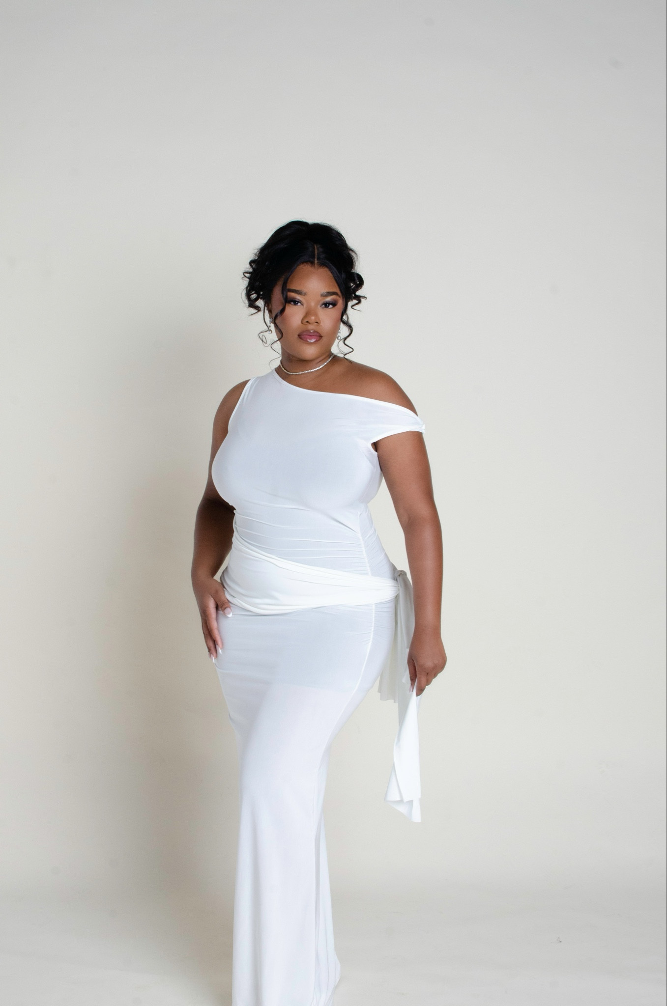 All white draped long off the shoulder dress- comfortable and stretchy material. #whitedress #whitemeshdress #longwhitedress #offtheshoulderdress 

#LTKmidsize #LTKstyletip #LTKfindsunder100