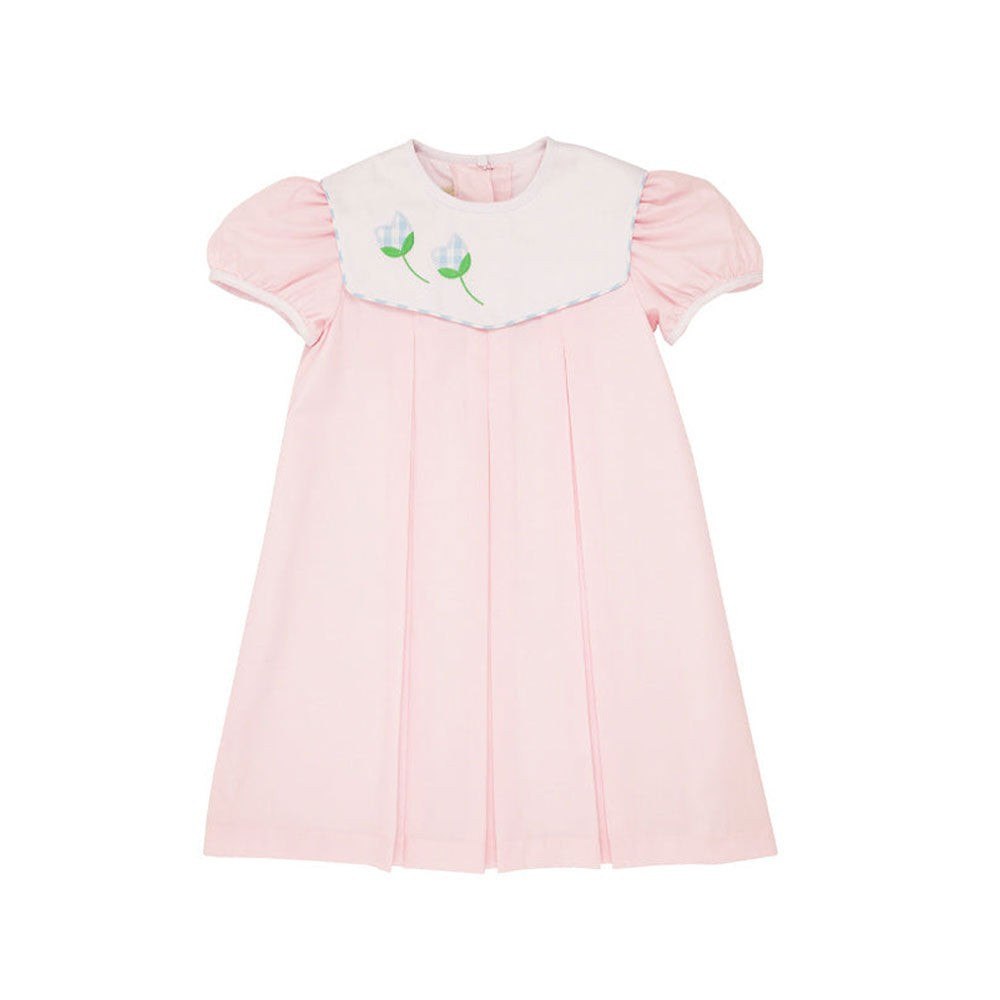 Bunny Phipps Frock - Palm Beach Pink with Tulip Applique | The Beaufort Bonnet Company
