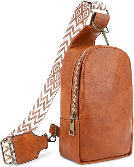 ACETOP Crossbody Bag for Women Leather Sling Belt Bag Small Chest Bag Purses with Guitar Strap Bo... | Amazon (CA)