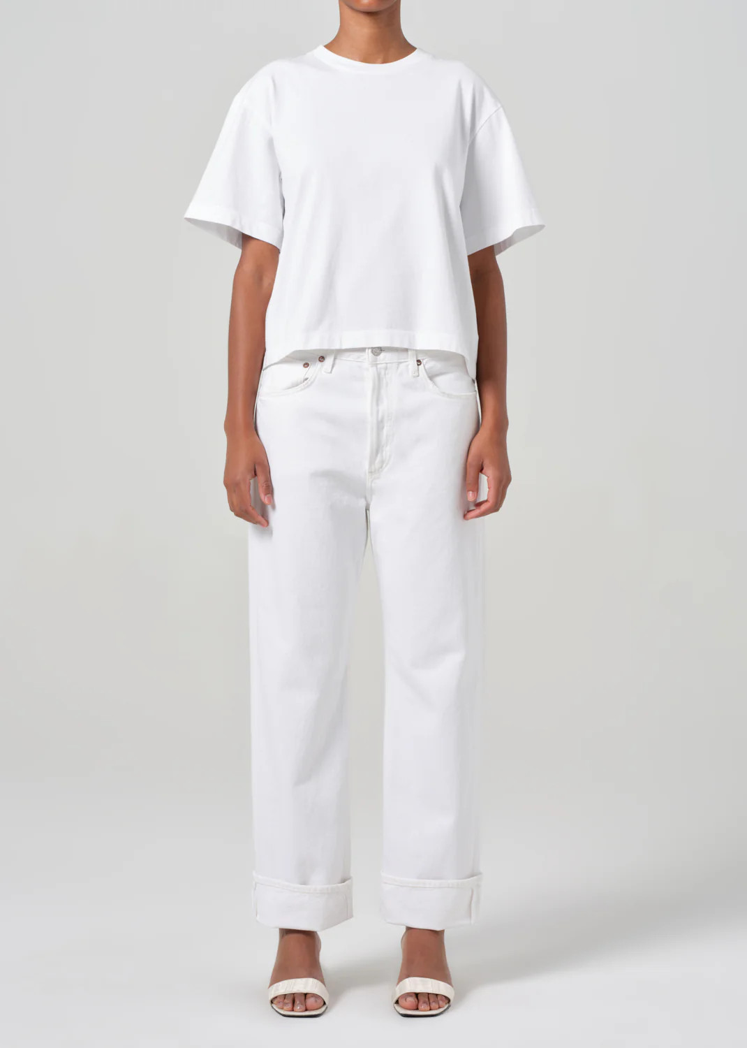 Fran Low Slung Straight in Milkshake | AGOLDE