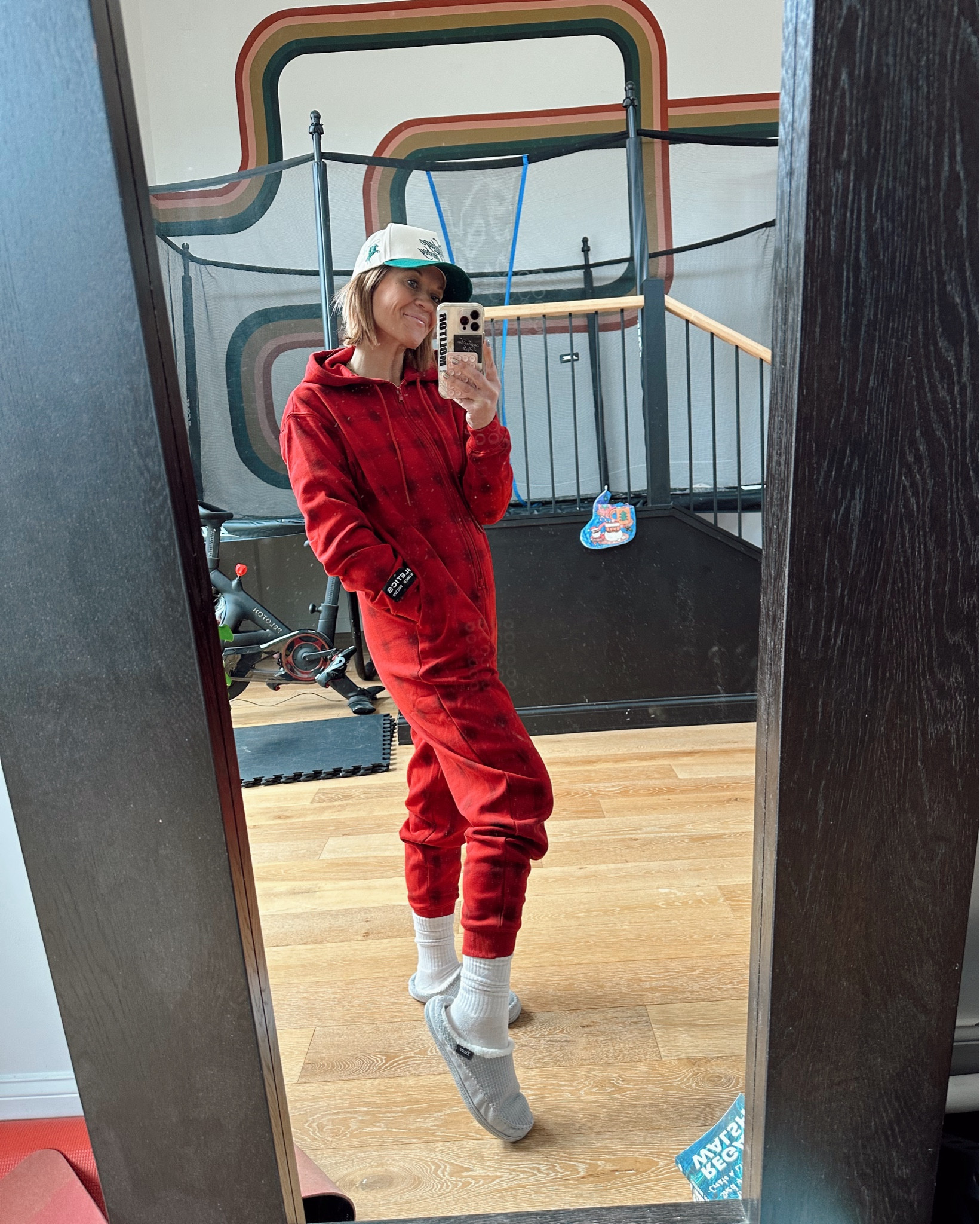 Comfy cozy, holiday and beyond. Wearing small. Obsessed with this hat and fleece onesie. Don’t think I’d be a onesie fan. This has changed me! Ha! 

#LTKHoliday #LTKSeasonal #LTKStyleTip