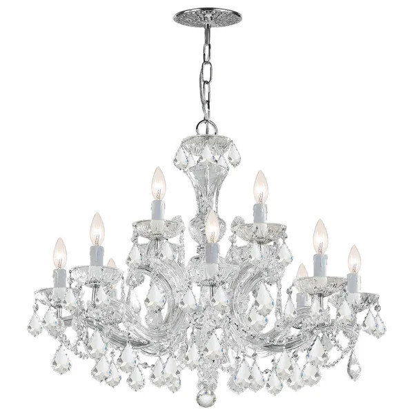Crystorama Maria Theresa 12-light Polished Chrome Chandelier | Bed Bath & Beyond