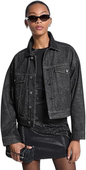 Michael Kors Women's Studded Denim Jacket | Amazon (US)
