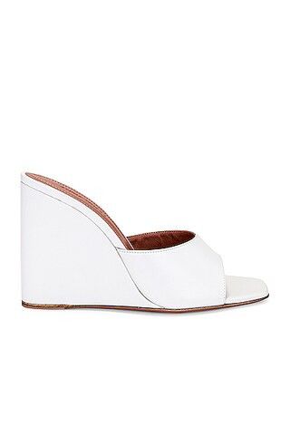 AMINA MUADDI Lupita Nappa Wedge in White | FWRD 