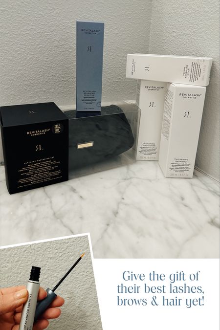Gift your favorite gal with the best of Revitalash Cosmetics! Gift sets with beautiful bonus bags, lash or brow serums, or their best selling Volumizing Enhancing routing for beautiful, healthy hair! #ad #revitalashcosemetics 

#LTKbeauty #LTKCyberWeek #LTKGiftGuide