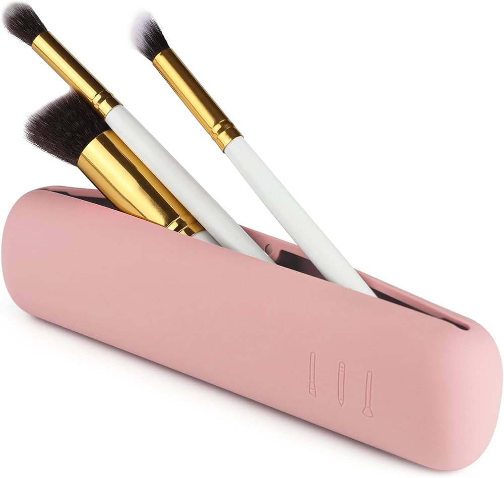 FERYES Makeup Brush Holder, Magnetic Closure Silicon Portable Cosmetic Face Brushes Holder, Soft ... | Amazon (US)