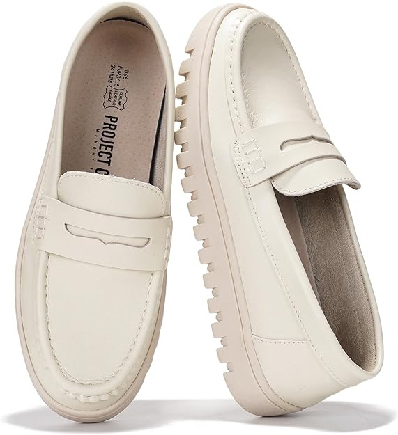 Project Cloud Genuine Leather Loafers for Women – Memory Foam Insoles Slip On Shoes for Women ... | Amazon (US)