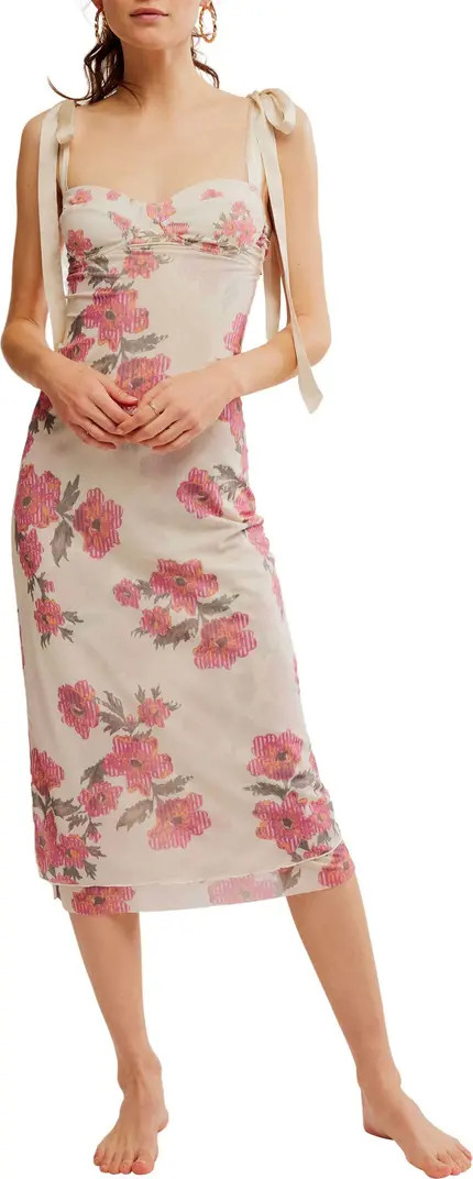 Free People Floral Layered Mesh Slipdress | Nordstrom | Nordstrom