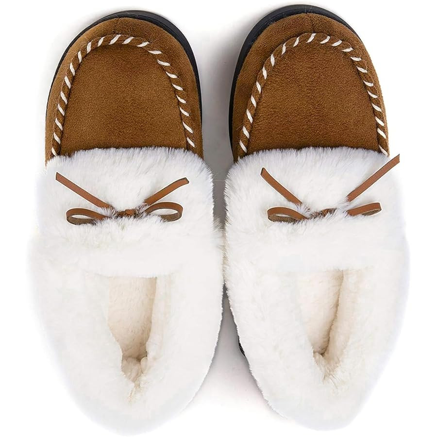 RockDove Women's Faux Fur Lined Micro Suede Moccasin Slipper | Amazon (CA)
