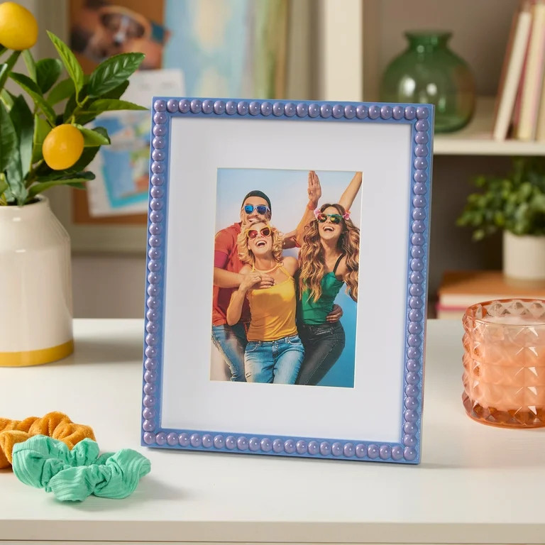Mainstays by Becky G. & Alejandra 5" x 7" or 8" x 10" Beaded Photo Frame, Blue Eyes | Walmart (US)