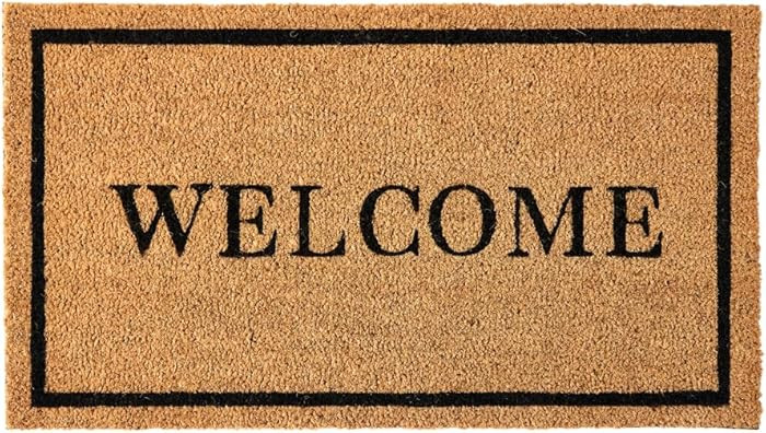KANKUN Coco Coir Door Mat 17" x 30" Welcome2 | Amazon (US)