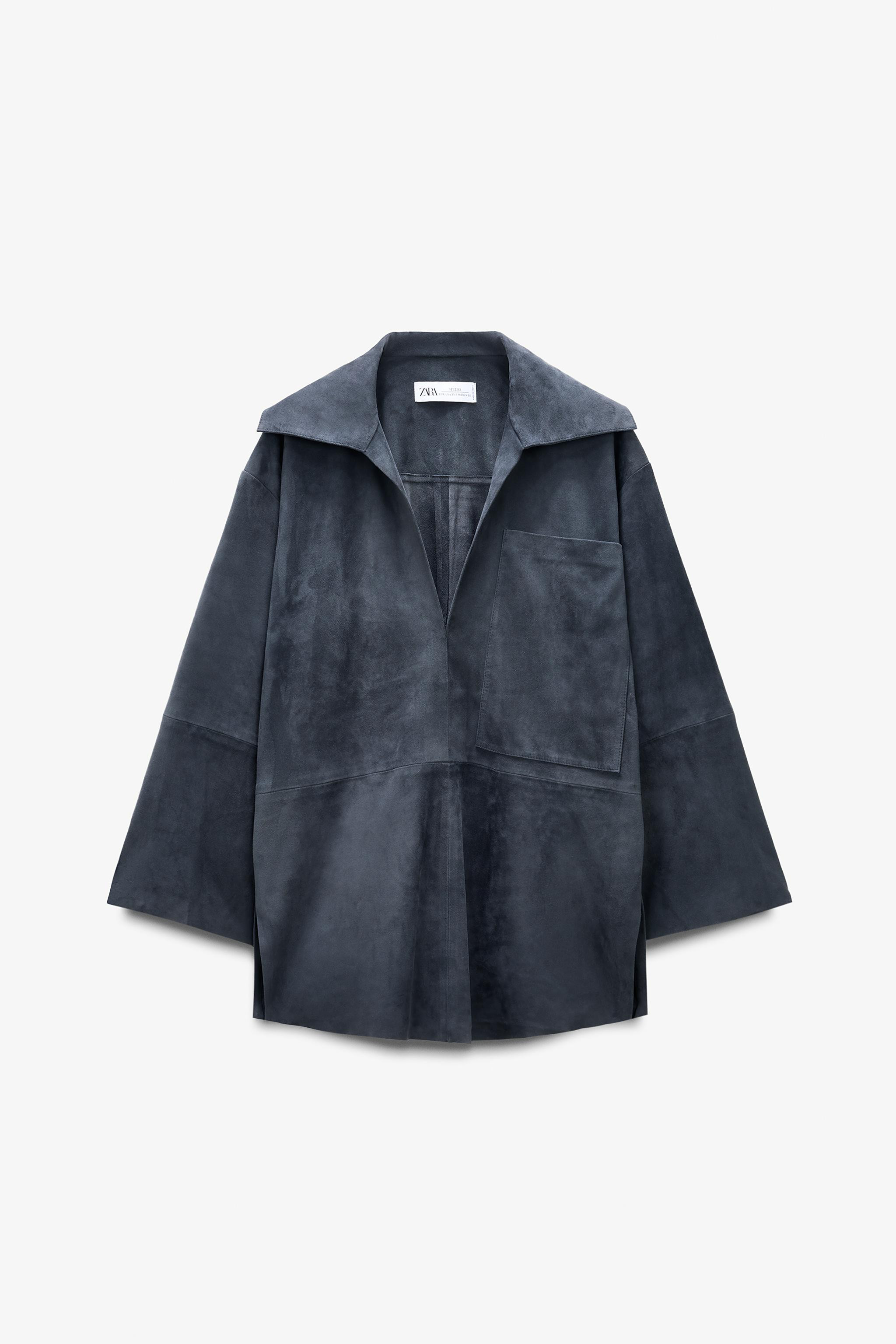 LIMITED EDITION SUEDE LEATHER POCKET SHIRT | Zara UK