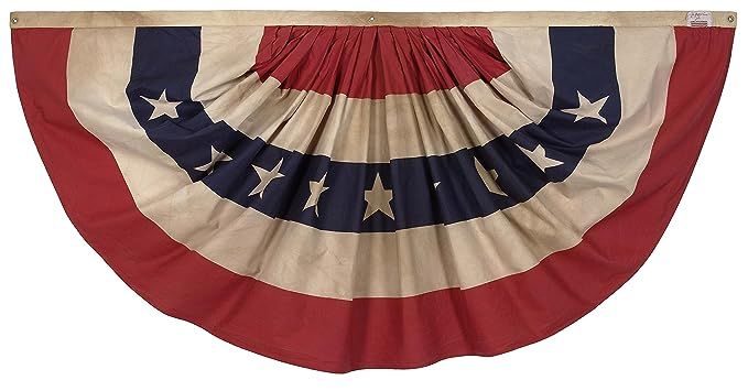 Valley Forge, Bunting Banner, Cotton, 3' x 6', 100% Made in USA, Heritage Series, Antiqued Stripe... | Amazon (US)