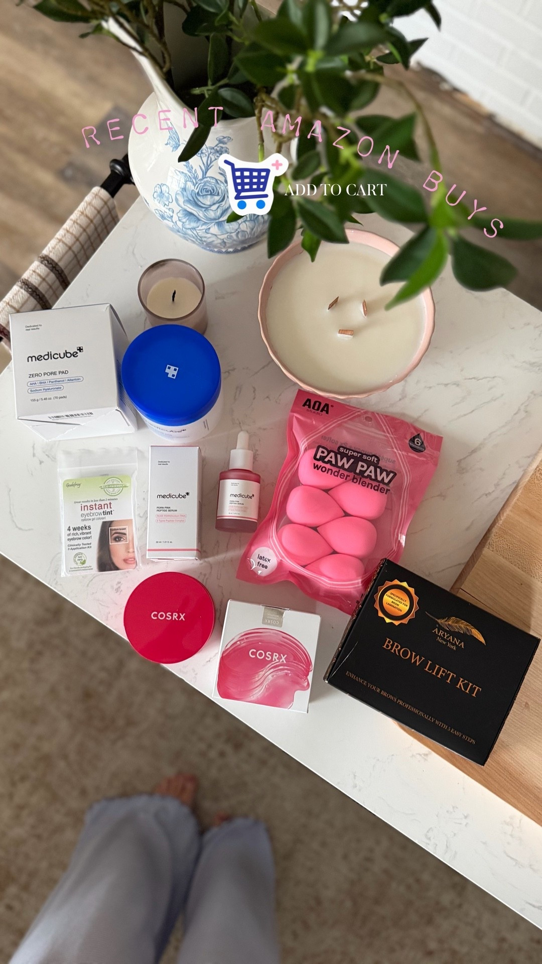 Some favorites & some new buys! 

The medicube skincare has been in my bathroom for a year now! I’ve been buying the bundles off of TT shop, realized I’ve never shared with you! I have bought the PDRN pink peptide serum separately along with the zero pore pads for a while because I run out of those the quickest! 

Trying out these new eye patches everyone has been loving + a new eyebrow dye. Will keep you posted!! 

Amazon buys, beauty buys, medicube, Korean skincare, Amazon order 

#LTKBeauty #LTKmorningroutine