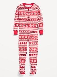 Unisex Matching Print Footed One-Piece Pajamas for Toddler & Baby | Old Navy (US)