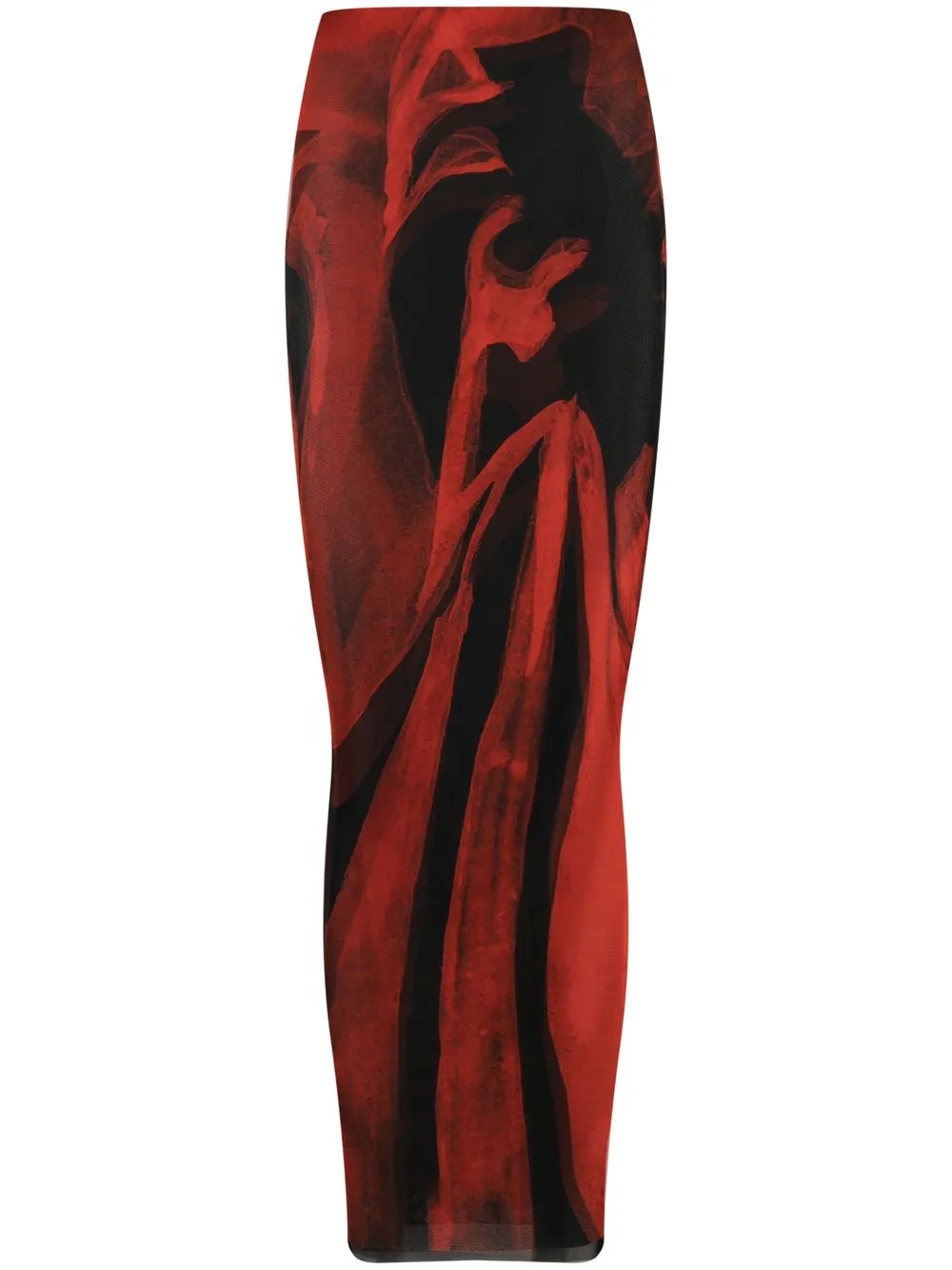abstract-print maxi pencil skirt | Farfetch Global