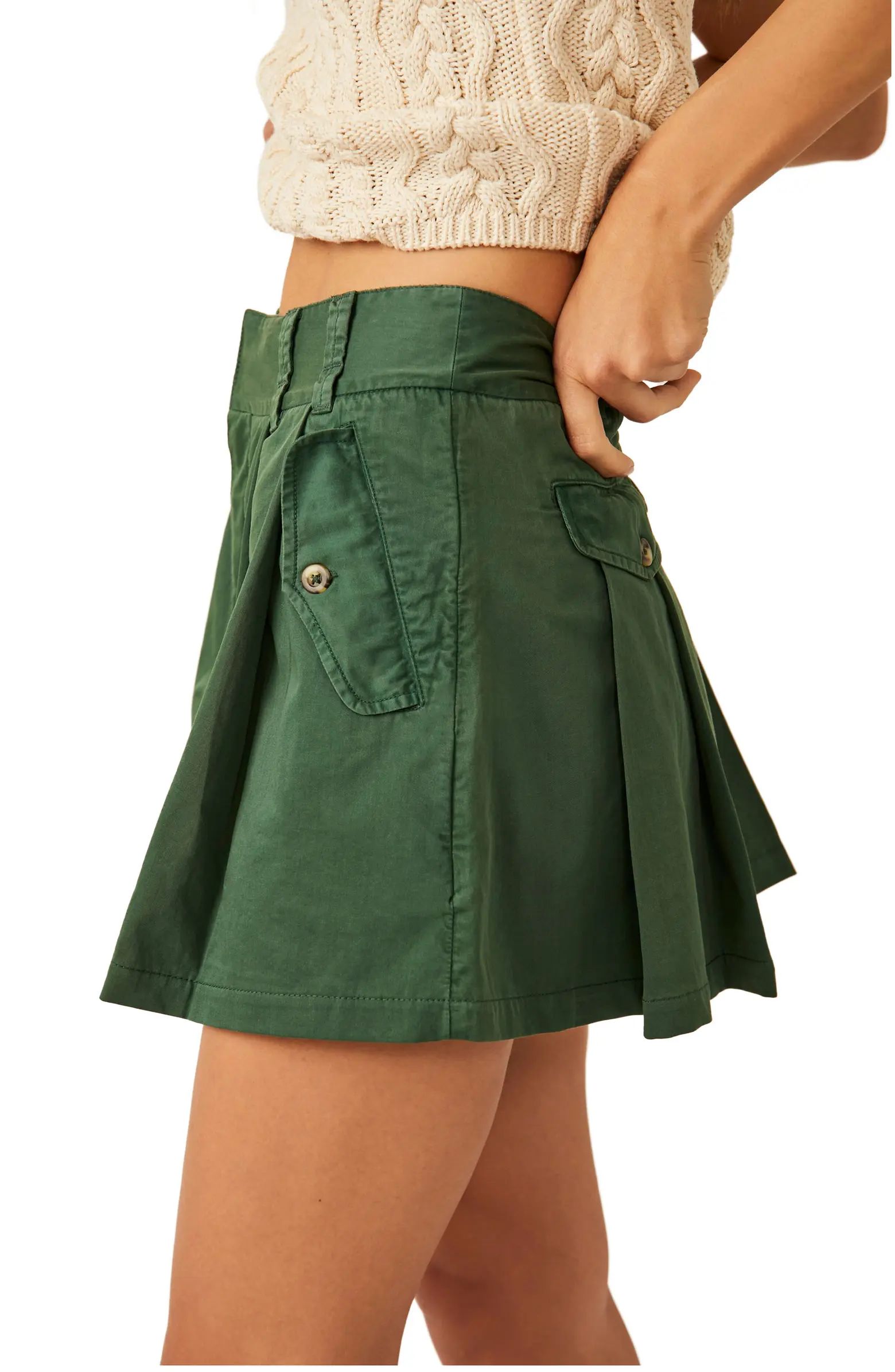Free People Pleats To Meet You Cotton Miniskirt | Nordstrom | Nordstrom